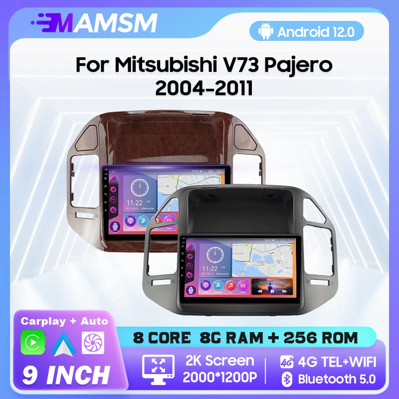 

Автомагнитола MAMSM Android13 для Mitsubishi V73 Pajero 2004-2011, видео, мультимедийный плеер с Bluetooth, навигацией, 4G, GPS, Carplay, стерео