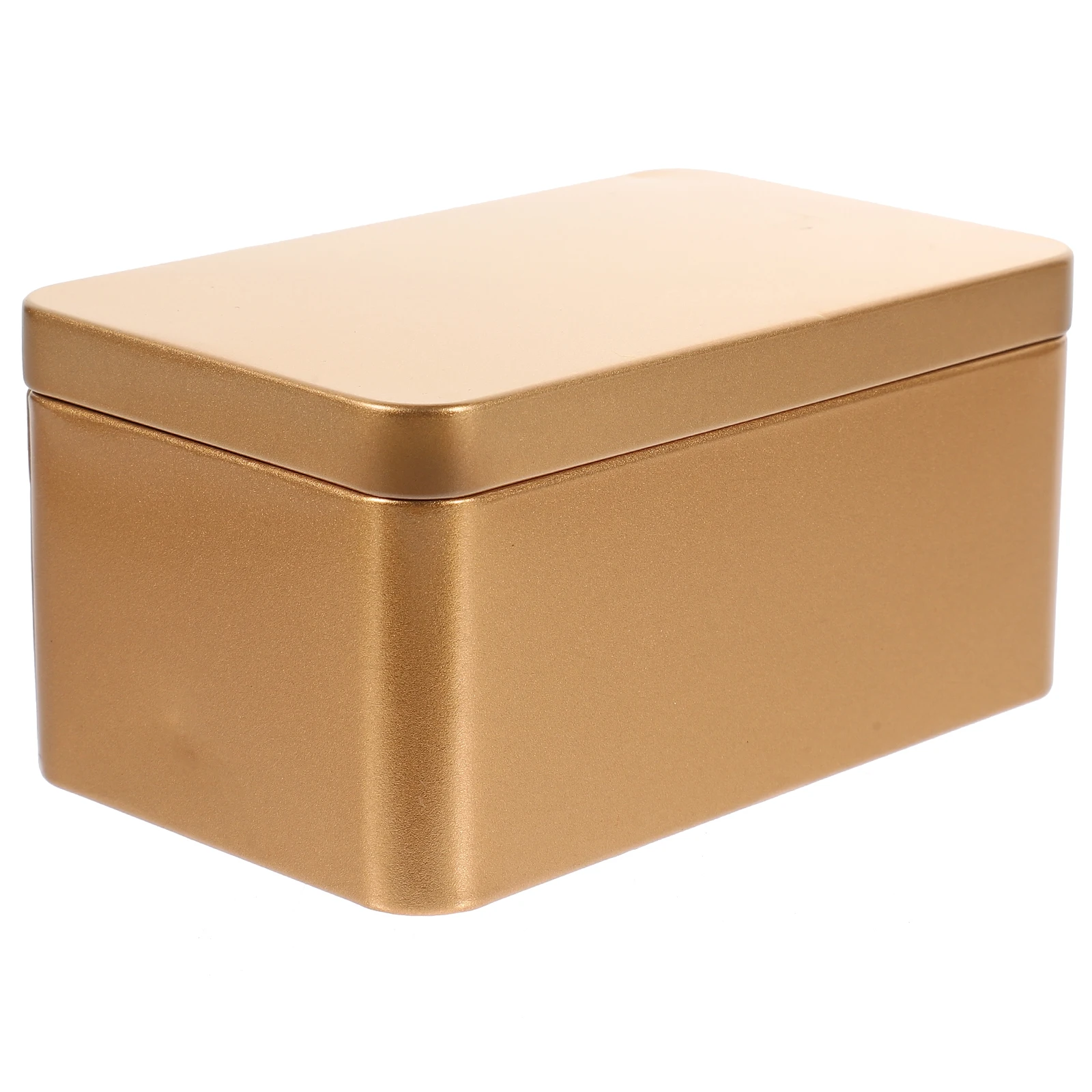 

Tinplate Tea Container Storage Box Silver Home ganizer Candy Lid Smooth Edges Small Items Holder Travel Friendly Design
