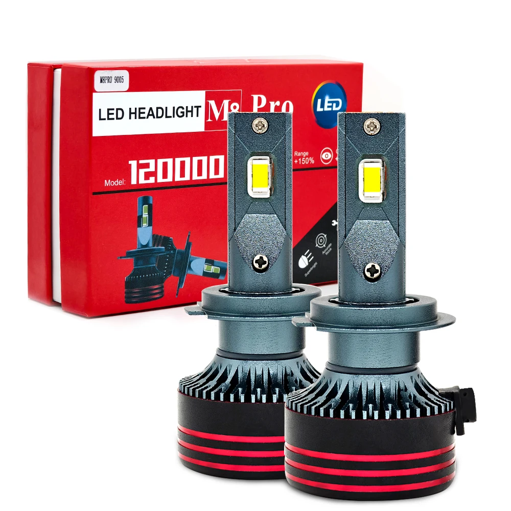

M8 PRO H7 Led H4 H1 H8 H11 9005 HB3 9006 HB4 130W 30000LM Headlight Bulbs Canbus 5570 CSP High Power 6000K Chips 24V