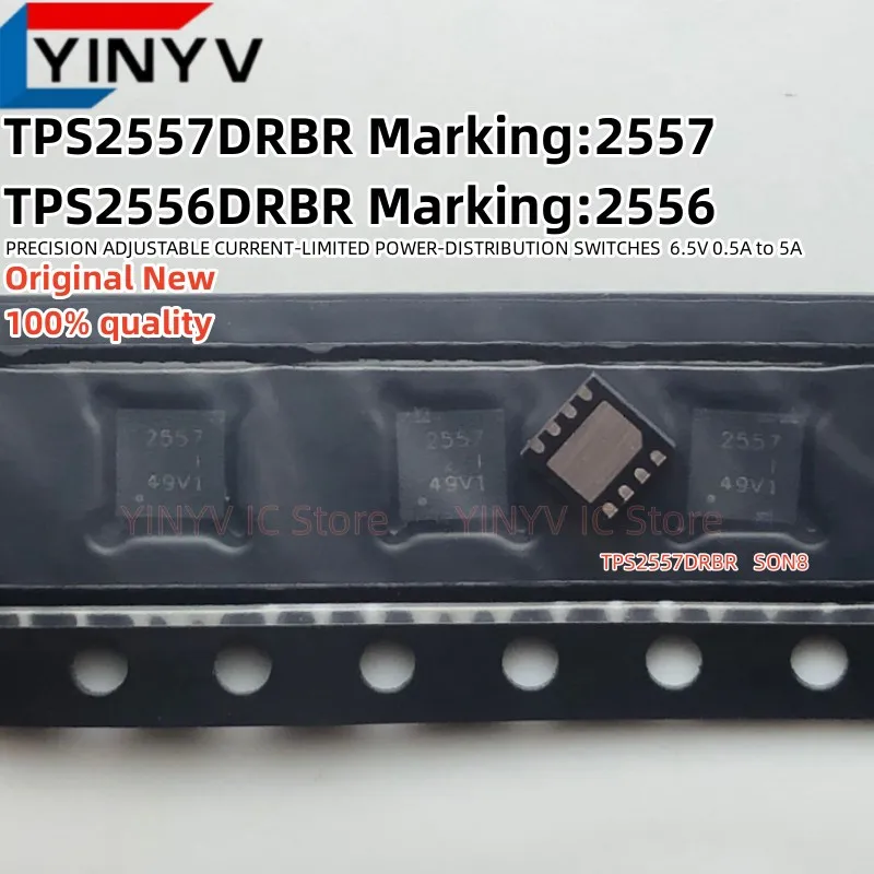 10PCS TPS2557DRBR 2557 TPS2557 TPS2556DRBR 2556 TPS2556 PRECISION ADJUSTABLE CURRENT-LIMITED POWER-DISTRIBUTION SWITCHES New