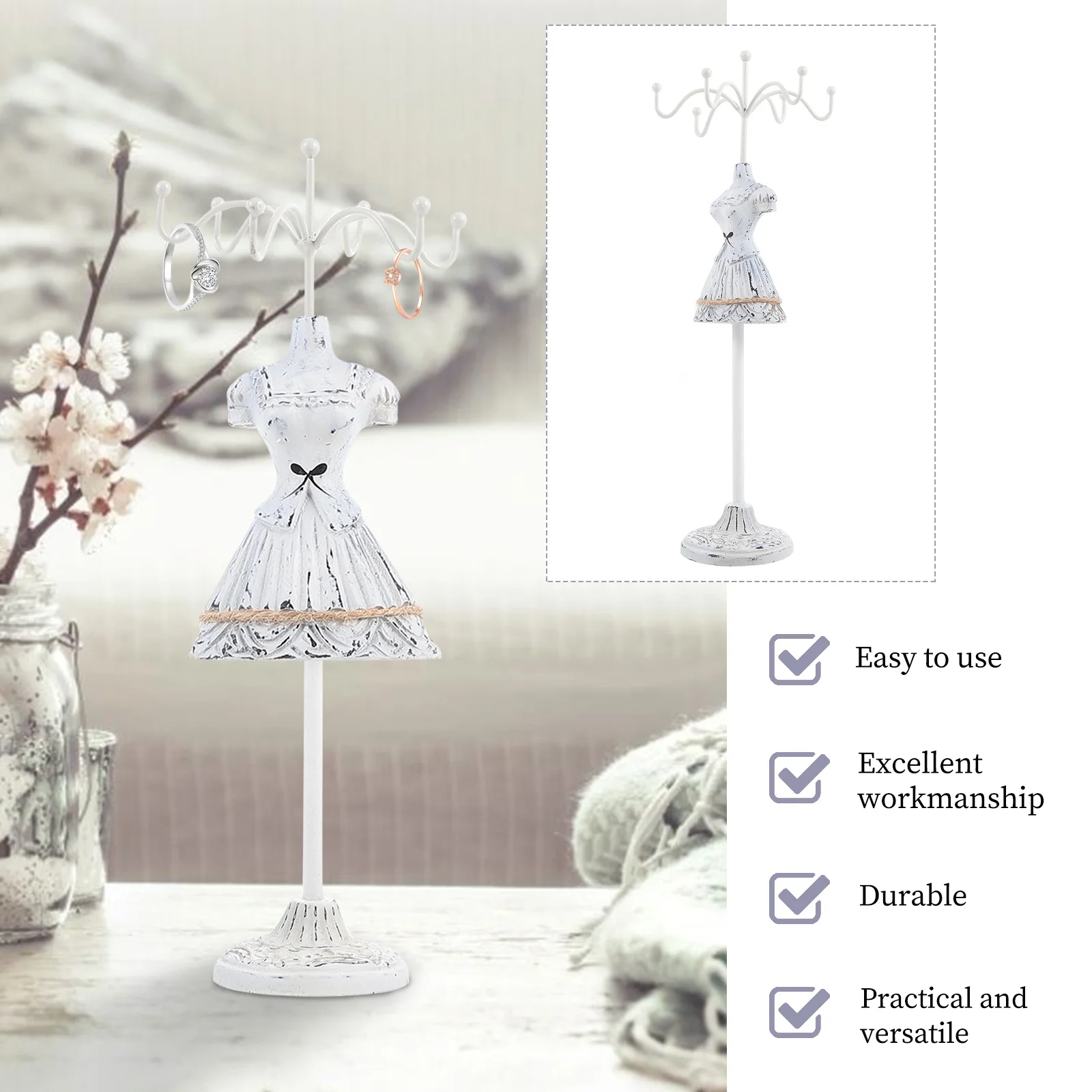 

1Pcs Rotating Earring Jewelry Display Rack Exquisite Organizer for Shop Showcase Storage Stand Holder Earring Display Stand