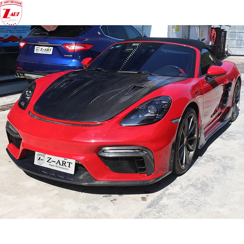 Z-ART 718 GT4 Body Kit for Boxster Carbon Fiber Aerokit for Cayman Retrofit Body Kit for Porsche 718 Facelift Body Kit 2016-2020