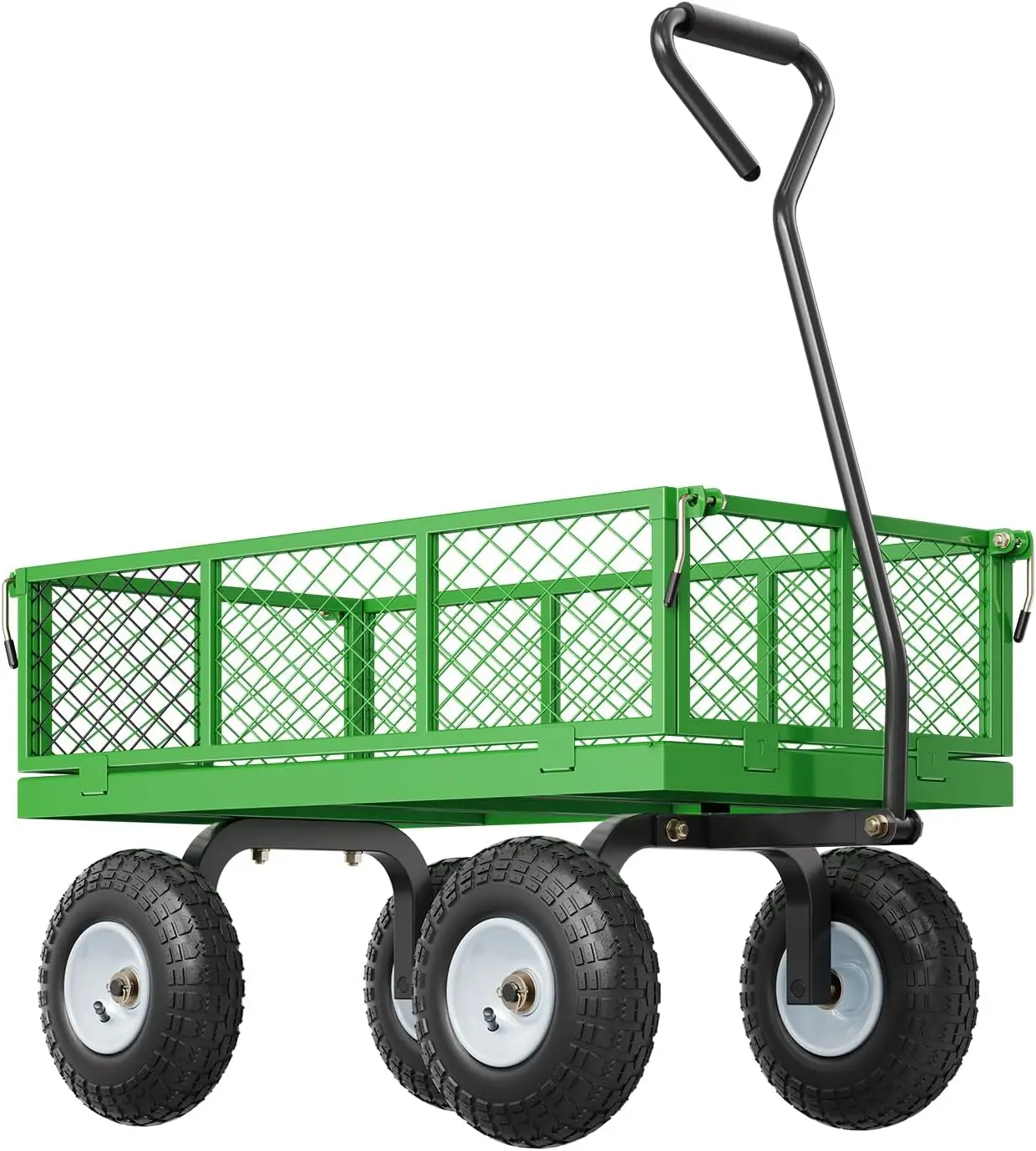 

Heavy Duty Steel Garden Wagon Cart Shipping Trolley Heavy Duty Equipment Pullable Foldable for Storage