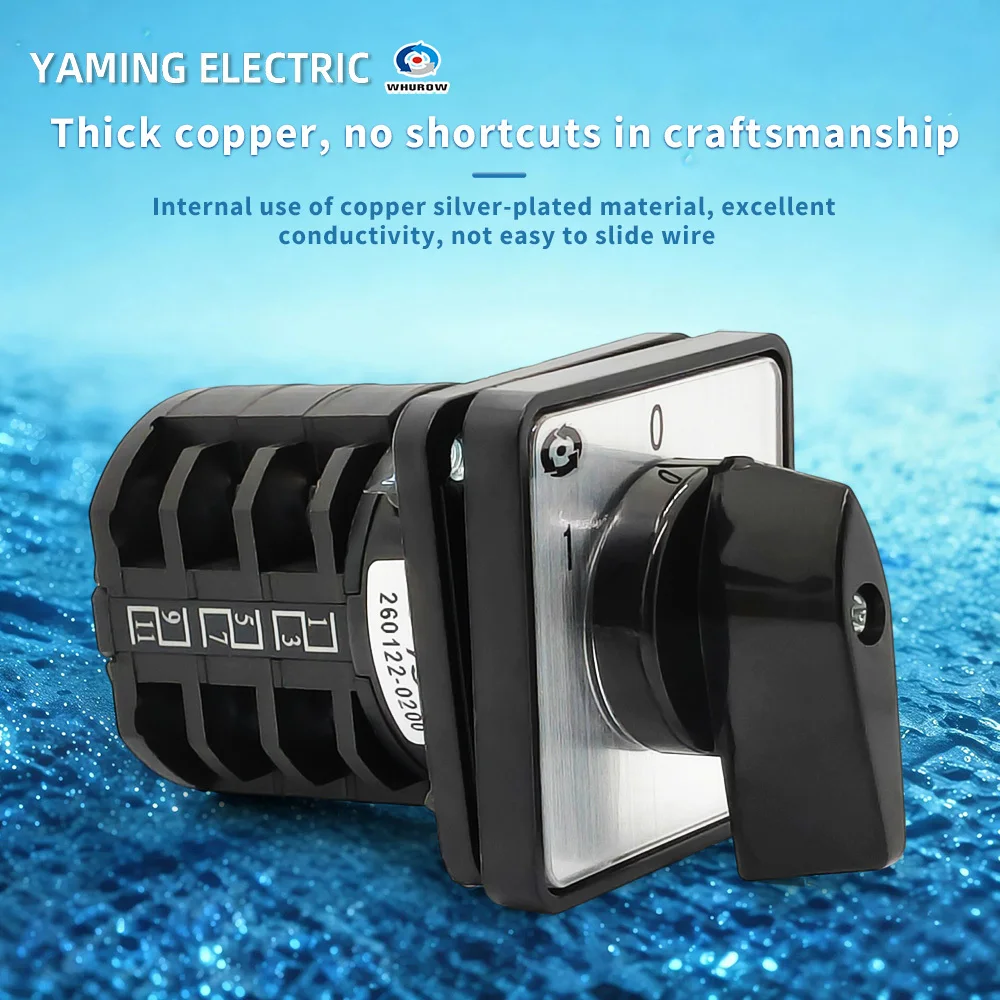 LW8-10/3 Manual Changeover Switches Rotary Cam Switch Voltage 380V 3 Position 3 Poles 10A Sliver Contact Select 10amp
