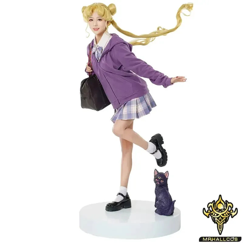 MRHALLCOS Anime Cosplay marineros lunas gato negro Luna chaqueta disfraz de cristal Halloween JK fiesta chico adulto mujeres de talla grande