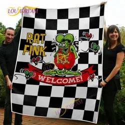 Portable Multifunctional Children's holiday birthday Gift Cartoon Rat Fink Cute Home Bedroom decoration Warm Sherpa blanket