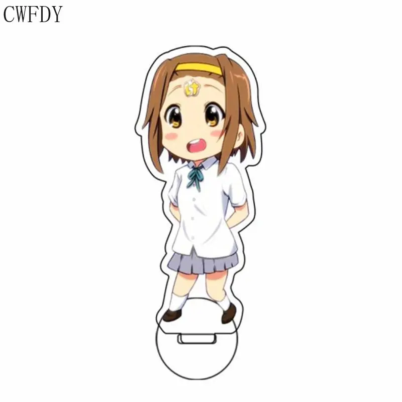 Cute K-ON! Figures Arcylic Stand Hirasawa Yui Akiyama Mio Nakano Azusa Anime Keychain Desk Display Collection Charm Llavero 10CM