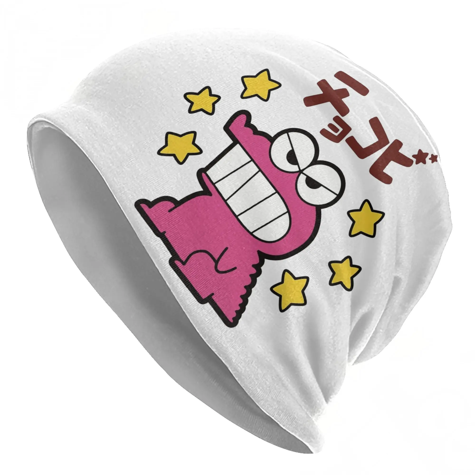 Crayons Shin-chans Crocodile Dinosaur Chocolate Cap  Vintage Men Street Skullies Beanies Hats Warm Dual-use Bonnet Knitting Hats