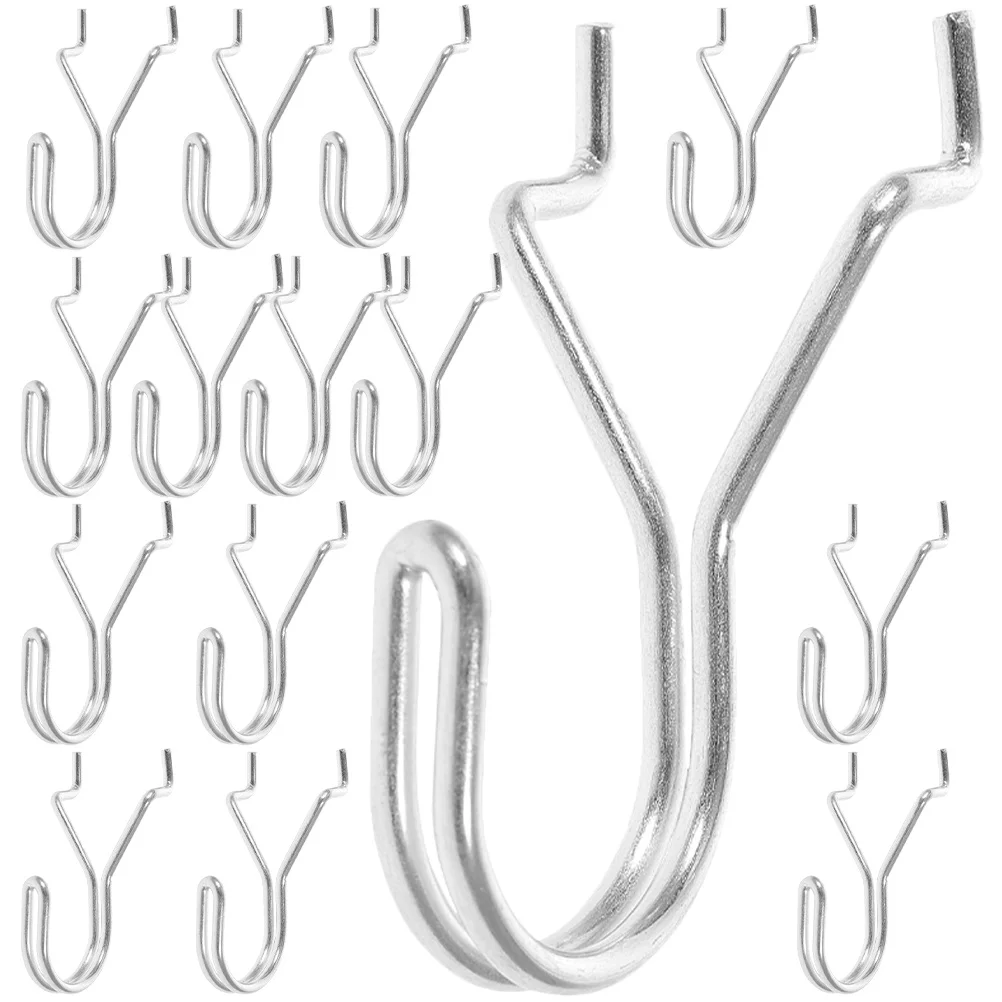 

15 Pcs Tool Hook Iron Pegboard for Shop Store Hanger Heavy Duty Clothes Rack Garage Hanging Metal Nail