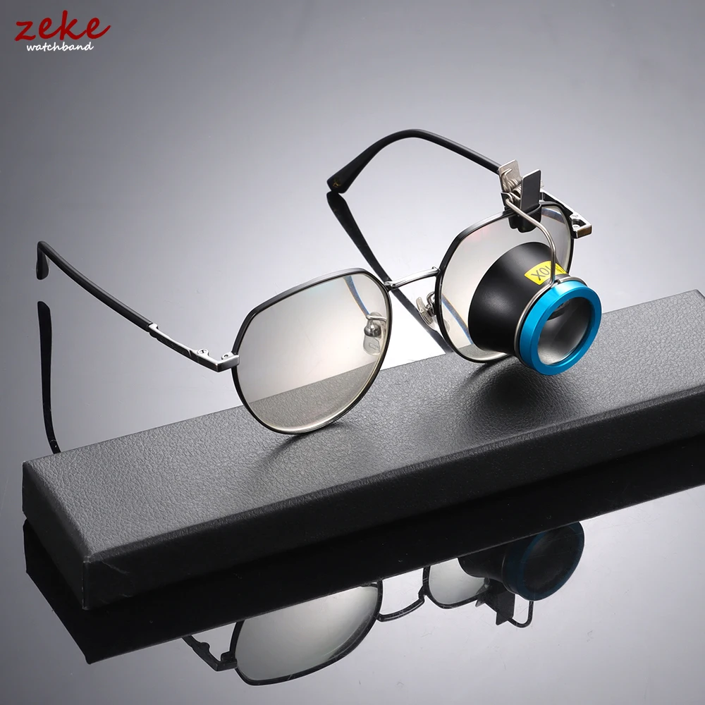 5X 10X 20X Eyeglass Magnifier Clip-On Eye Loupe for Watchmakers Repair Tool Magnifying Lens Portable Eyepiece Process Operation