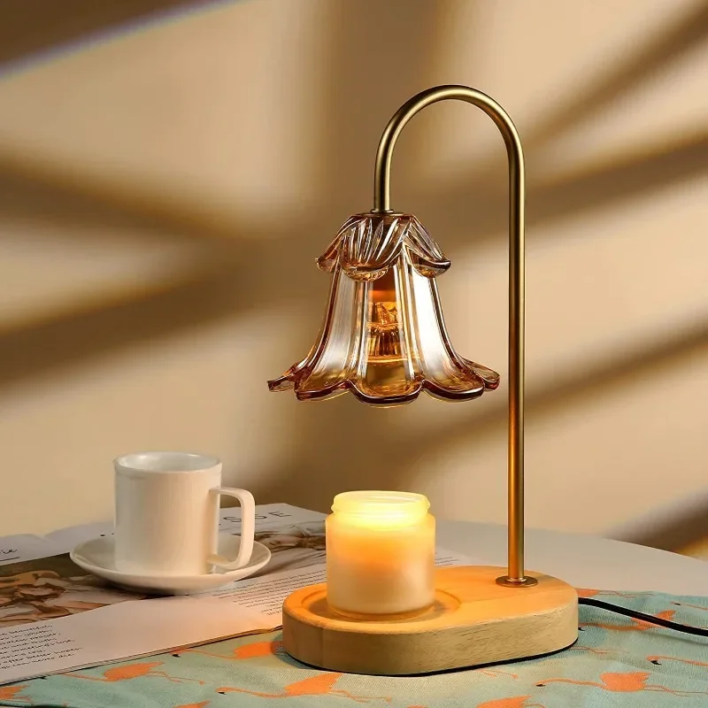 Aromatherapy wax melting lamp bedroom table lamp retro lily of the valley lamp bedside atmosphere wedding