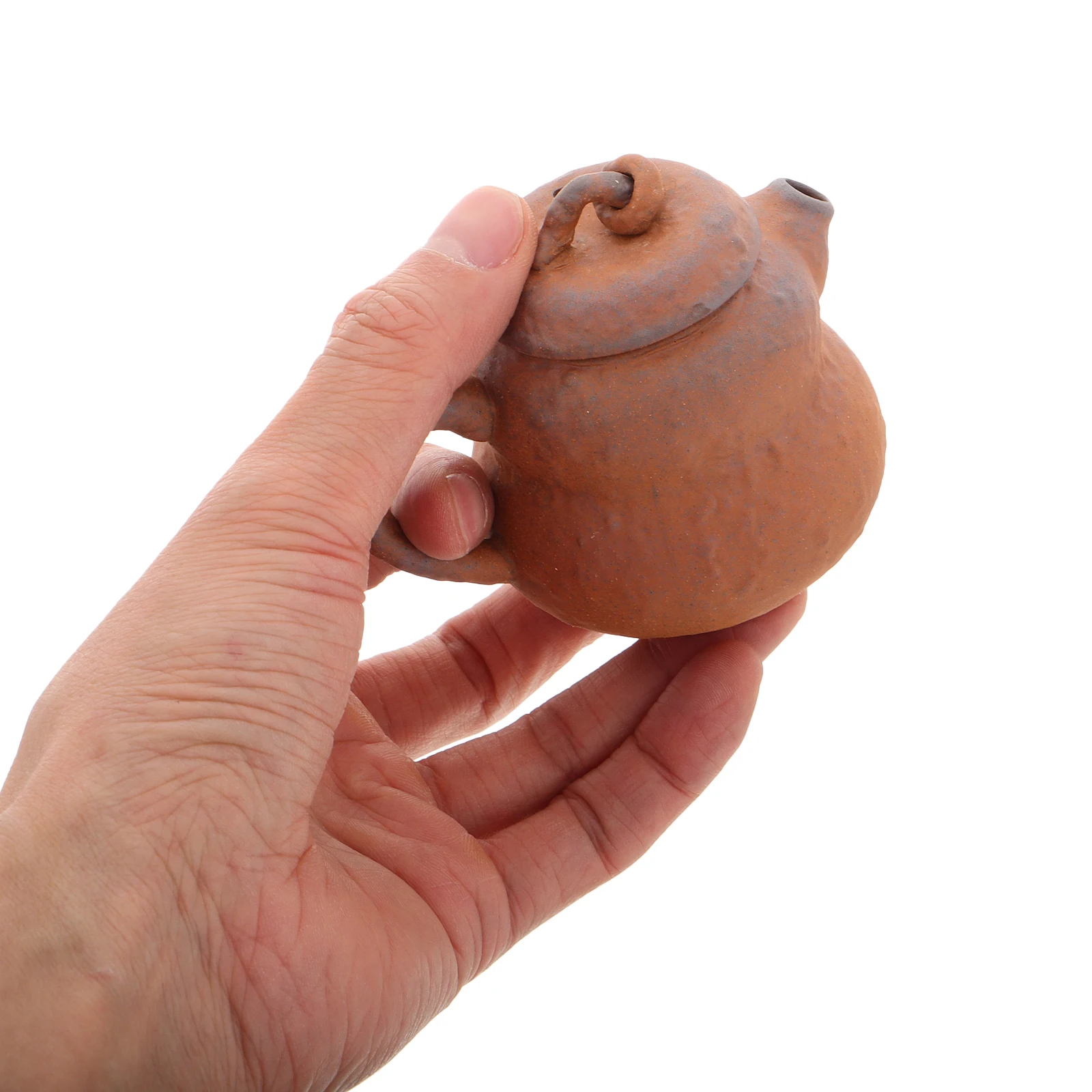 

Vintage Gourd Shaped Ceramic Teapot Small Handmade Chinese Retro Teakettle Infuser Home Decor Tea Kettle Floral Tea Kettle