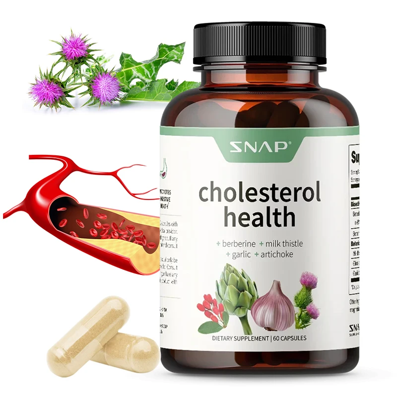 

Cholesterol Health - Berberine, Milk Thistle, Garlic, Artichoke - Support Healthy Cholesterol Levels and Natural Heart Health
