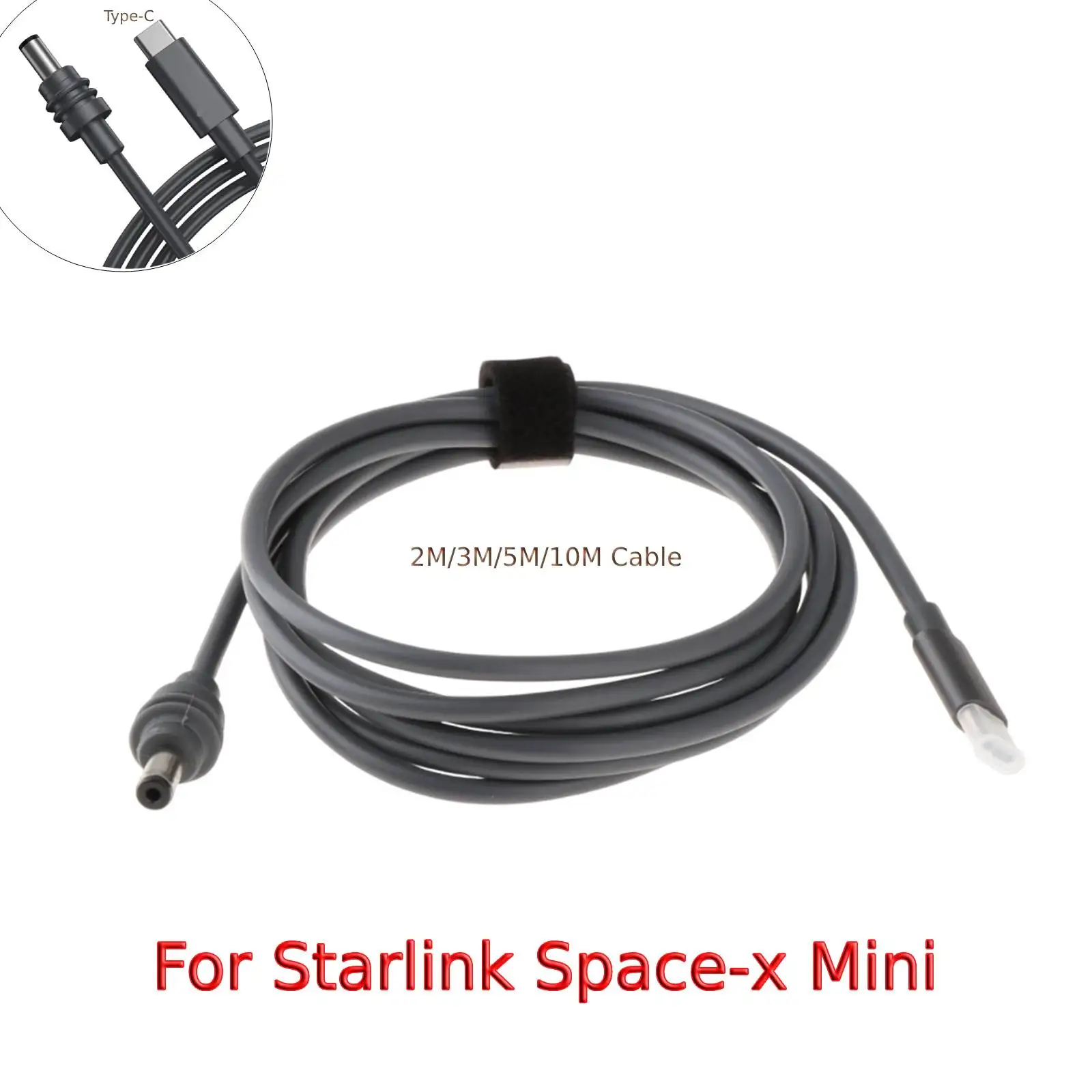 For Starlink Mini Cable 12V 2/3/5/10M USB-C to DC Power Cable For Space-x Starlink Mini Waterproof Fast Charging Cable Line