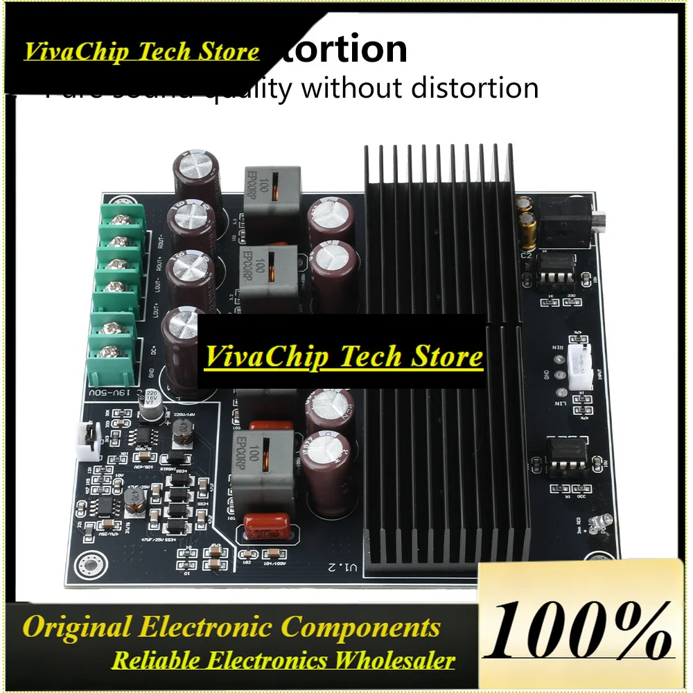 VivaDualCore TPA3255 Stereo Amplifier Module HIFI Power Amplifier 2 Channel 600W+600W Class D Digital Audio Amplifier Board DC19