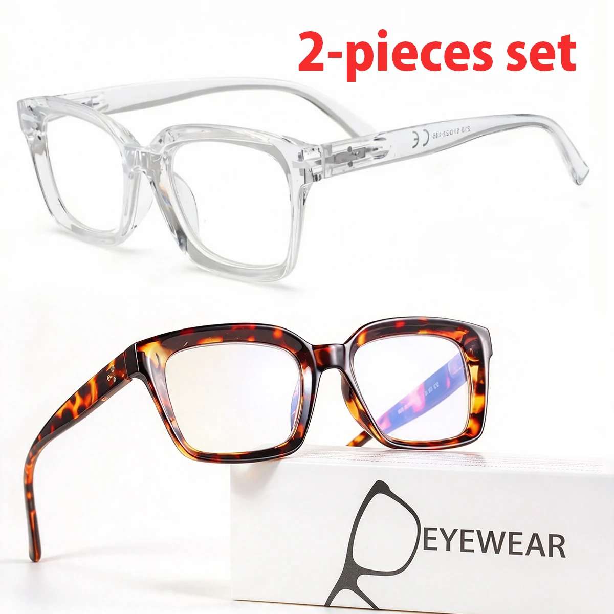 2Pack Smart Auto Focus Presbyopia Readers L29 Anti Blue Light Glasses for Reading And Far Vision Adjustable Focus for Seniors
