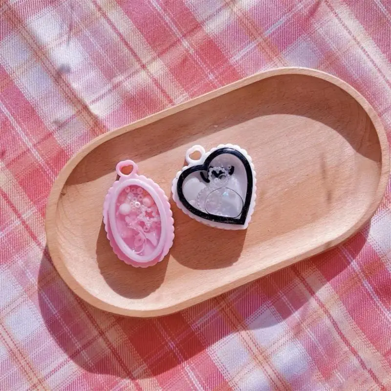 

D46E Silicone Keychain Moulds Pendant Moulds DIY Candy Crafts Moulds Handmade Gadget