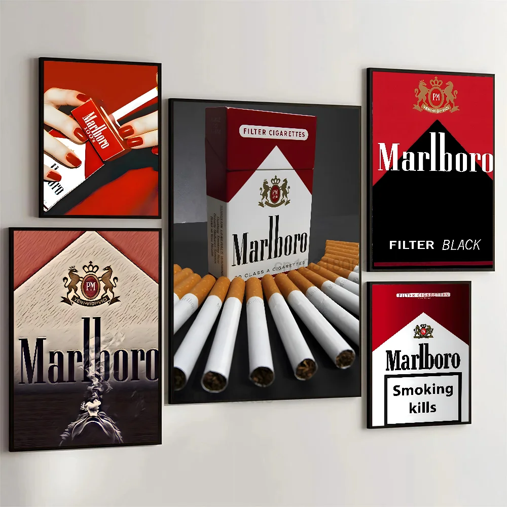 Cigarette Poster Paper Print Home Living Room Bedroom Entrance Bar Cafe Art Painting Decoration M-Marlboros-s