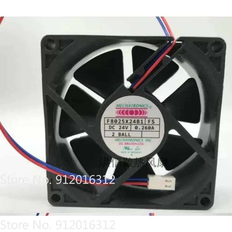 New Fan for MECHATRONICS F8025X24B1 FS 24V 0.260A 8CM Cooling Fan 8025 80*80*25mm