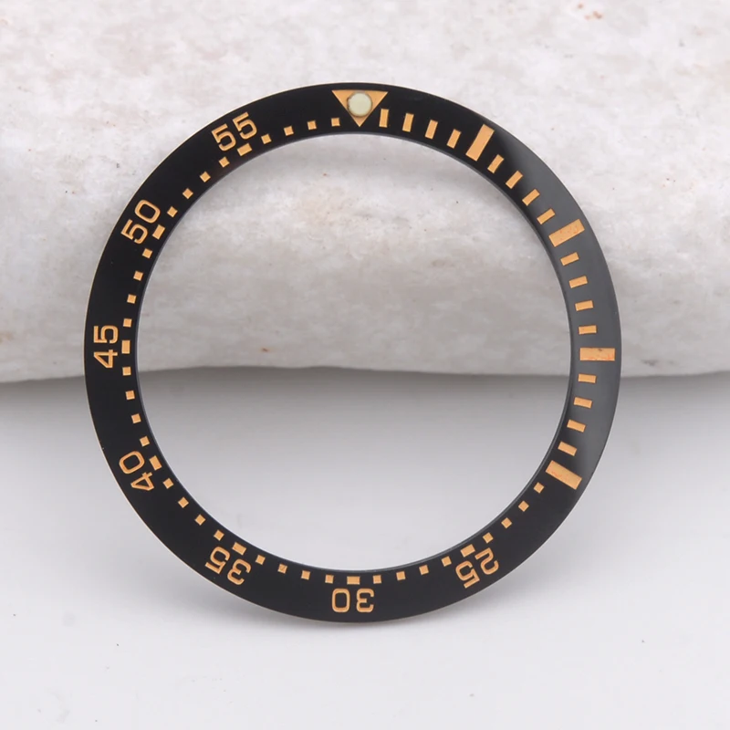 38mm SPB185 SPB187 Ceramic Watch Bezel Insert Ring Fit Watch case Bezel Men Watch Replacement Part Accessories