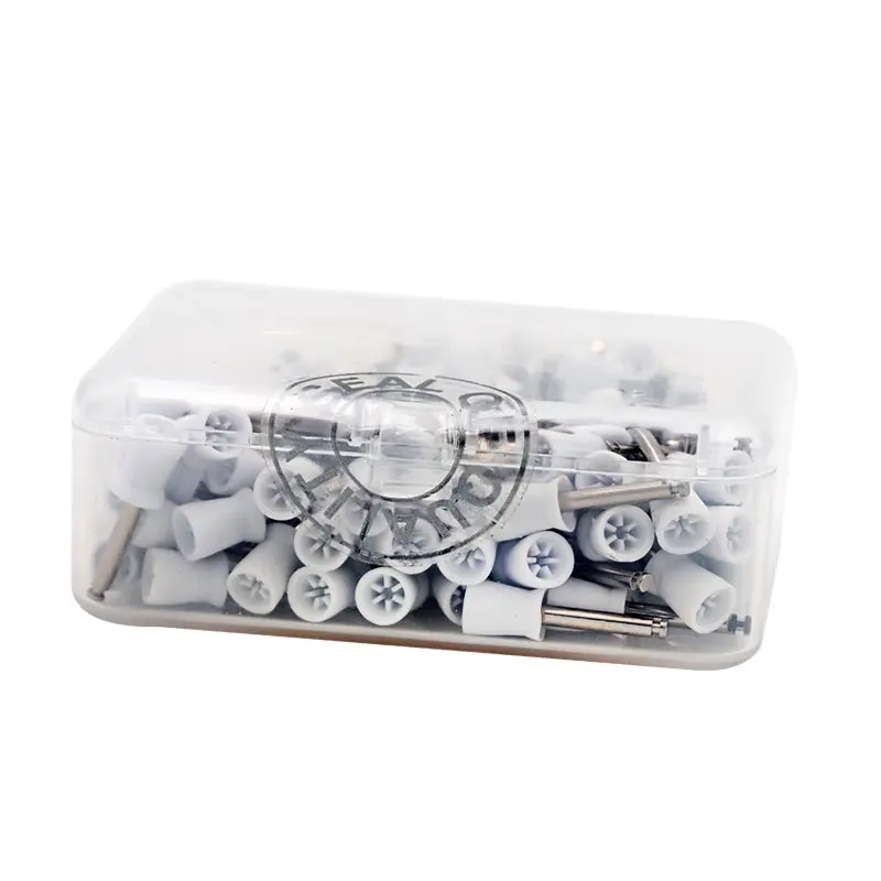 50 Pcs Dental Rubber Polishing Cup Nylon Prophy Brush Teeth Polisher for Contra-Angle Handpiece Dentist Tool