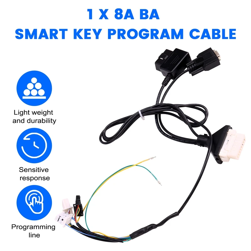 Cabo 4a 8a ba cabo de programa chave inteligente 16pin cabo obd para autel obdstar k518 xhorse chave ferramenta mais para toyota lexus