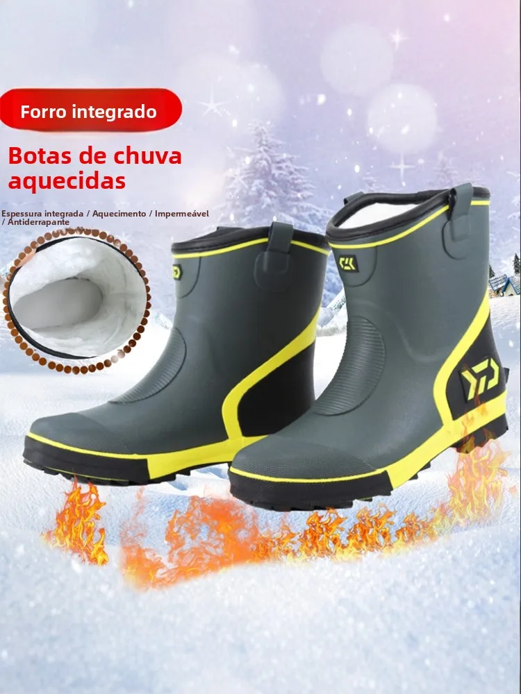 bottes-de-pluie-en-caoutchouc-doublees-de-polaire-epaisse-bottes-de-peche-mi-mollet-chaudes-impermeables-et-antiderapantes-pour-hommes-bottines-resistantes-au-froid