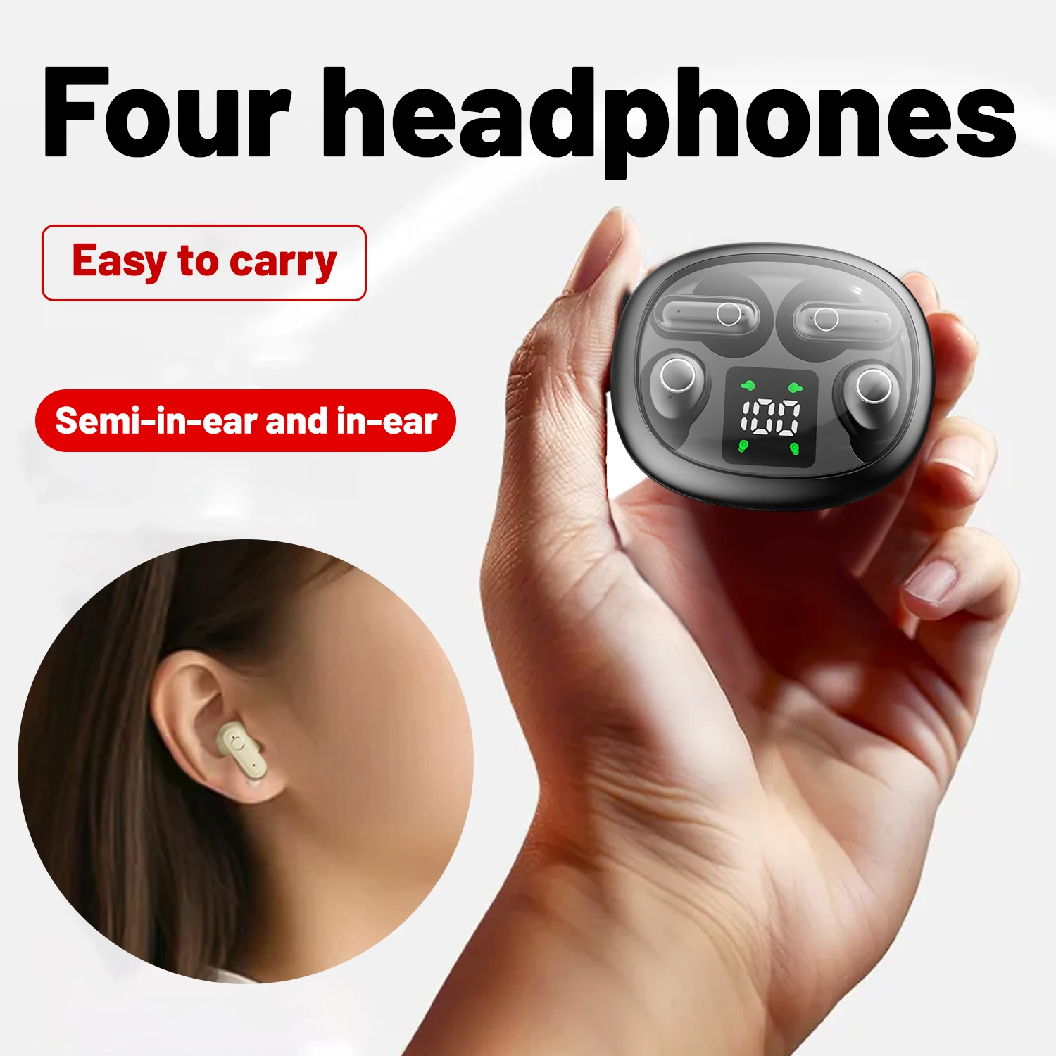 

2025 New Dual wireless earphones Wireless Bluetooth Earphones Headphones HiFi Sound Low Latency Noise Reduction Earbuds for IPho