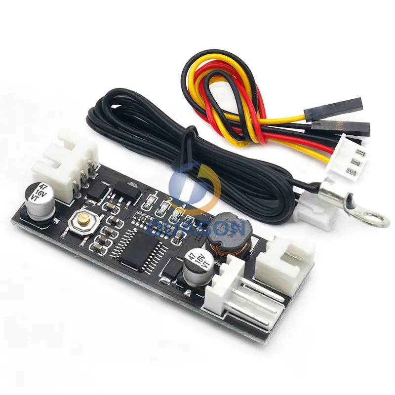 12V 0.8A DC PWM 2-3 Single Wire Fan Temperature Control Speed Controller Chassis Computer Noise Reduction Module NTC B50K 3950