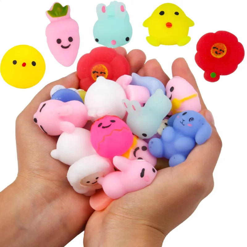 Mochi Squishy Toys Kids Party Favors Kawaii Mini Squishies  Stress Relief Toys Bulk Classroom Prizes Easter Egg Fillers Random