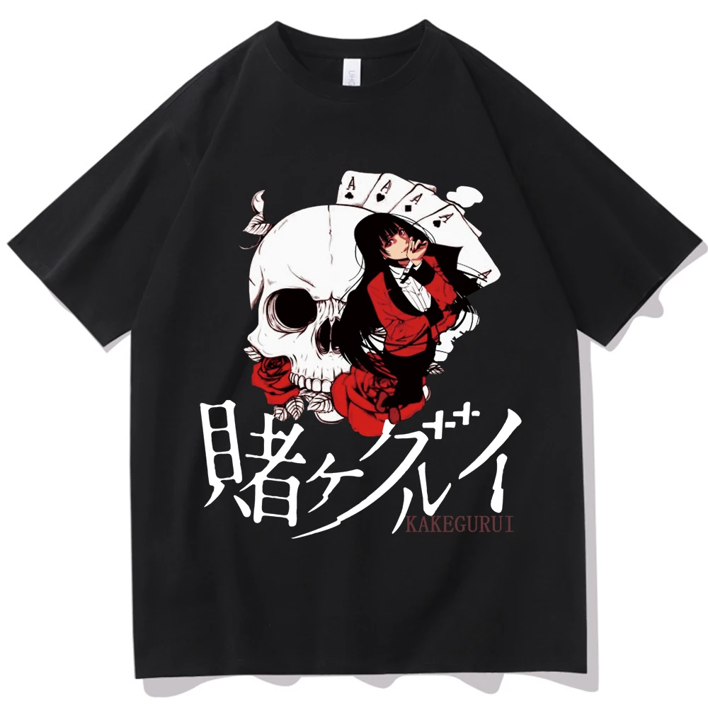 Kakegurui Anime Short Sleeve T-shirt Man Women Harajuku O-neck Casual Shirt Fans Gift