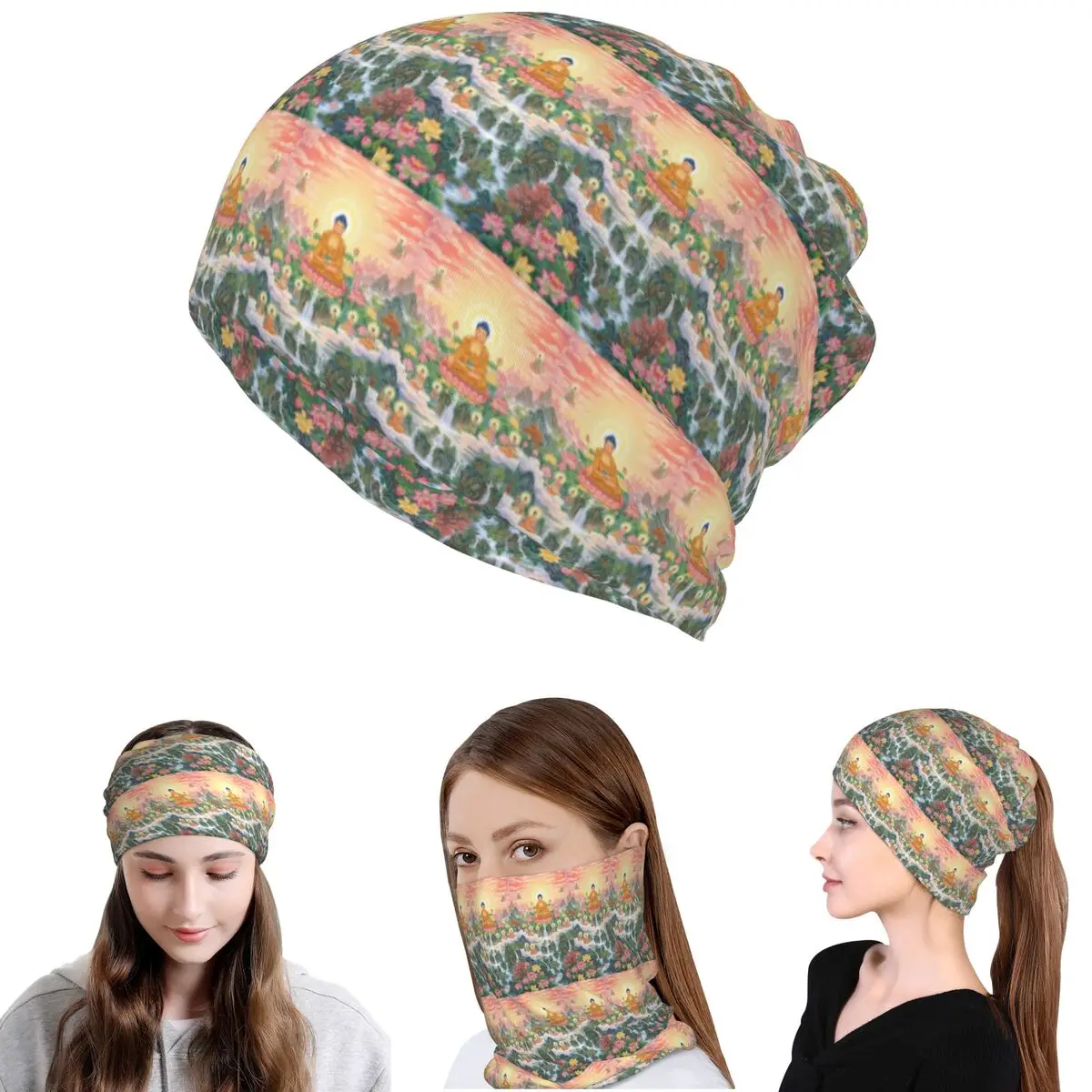 Tantrische buddhistische Gottheit, Buddhismus, Gott, Buddha, Bandana, Halstuch, Wickelmaske, Schal, Fahrradschal, Mütze, Unisex, für Erwachsene, waschbar
