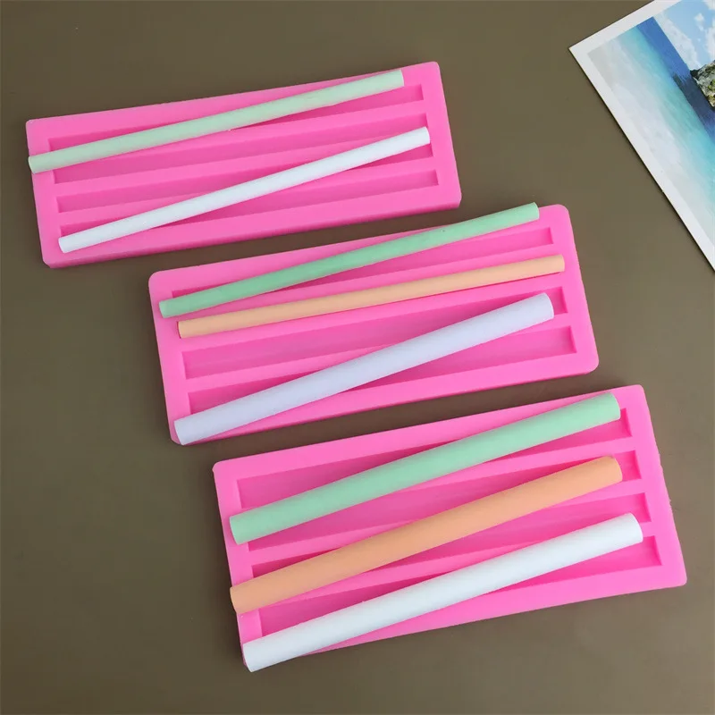 Fire Paint Wax Stick Silicone Mold DIY Production Simple Style Color Wax Stick Household Stationery Home Decoration Handicrafts