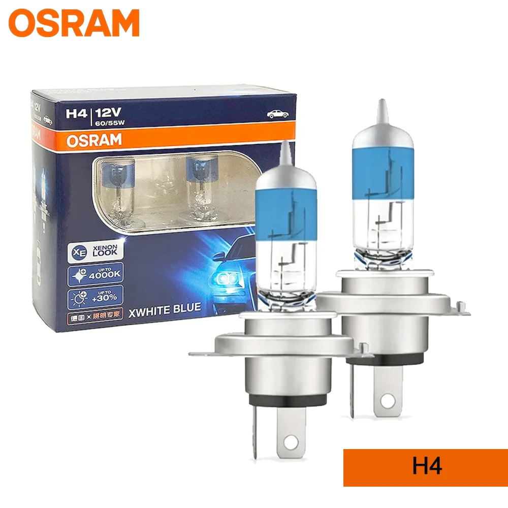 OSRAM H4 HALOGEN SCHEINWERFER 62193XWB AUTOLAMPE Fern-/Abblendlicht 4000K 12V 60/55W WARMWEISSES LICHT