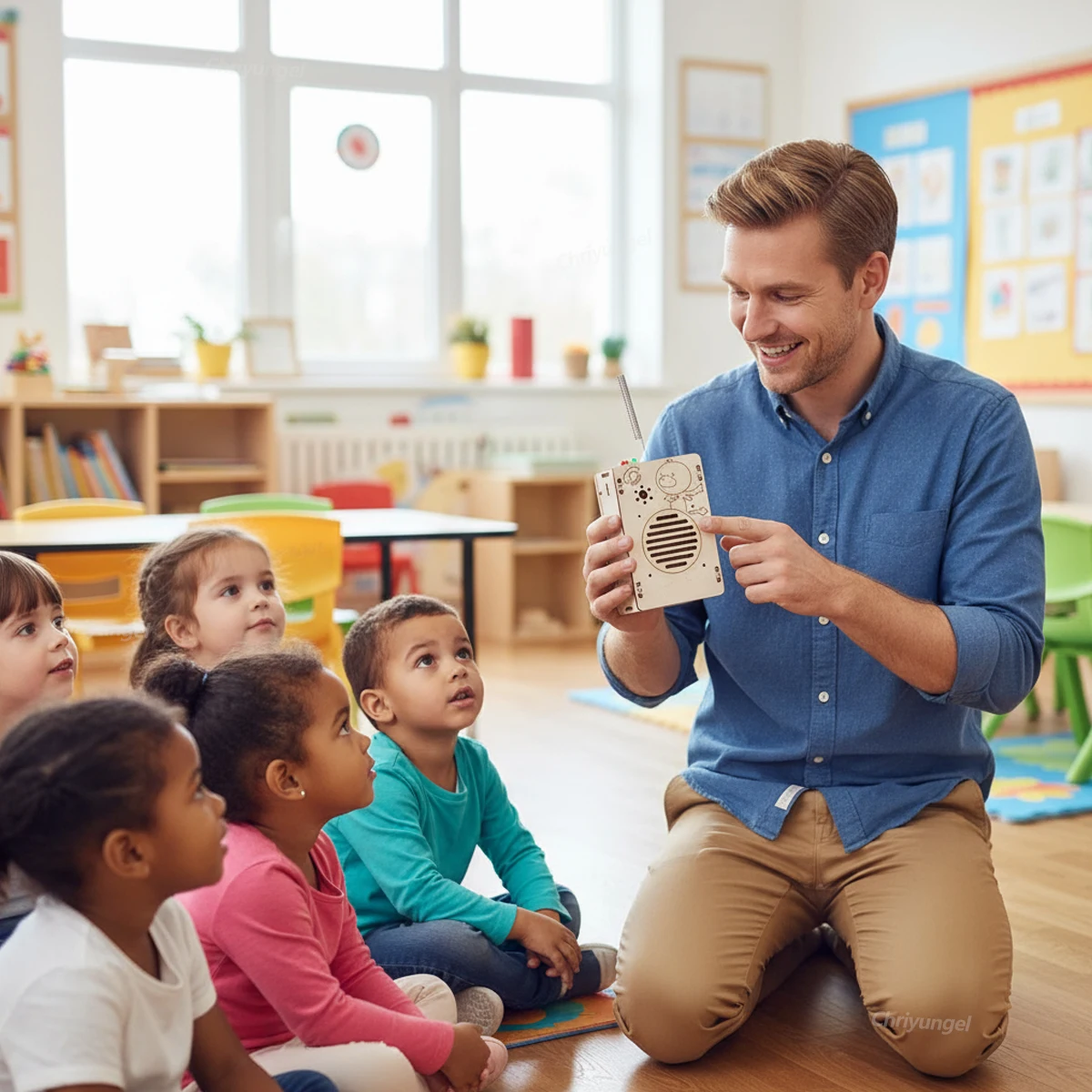 Chriyungel Houten DIY Walkie Talkie Model Kit STEM Educatieve Wetenschap Natuurkunde Speelgoed Creatief Schoolproject voor kinderen