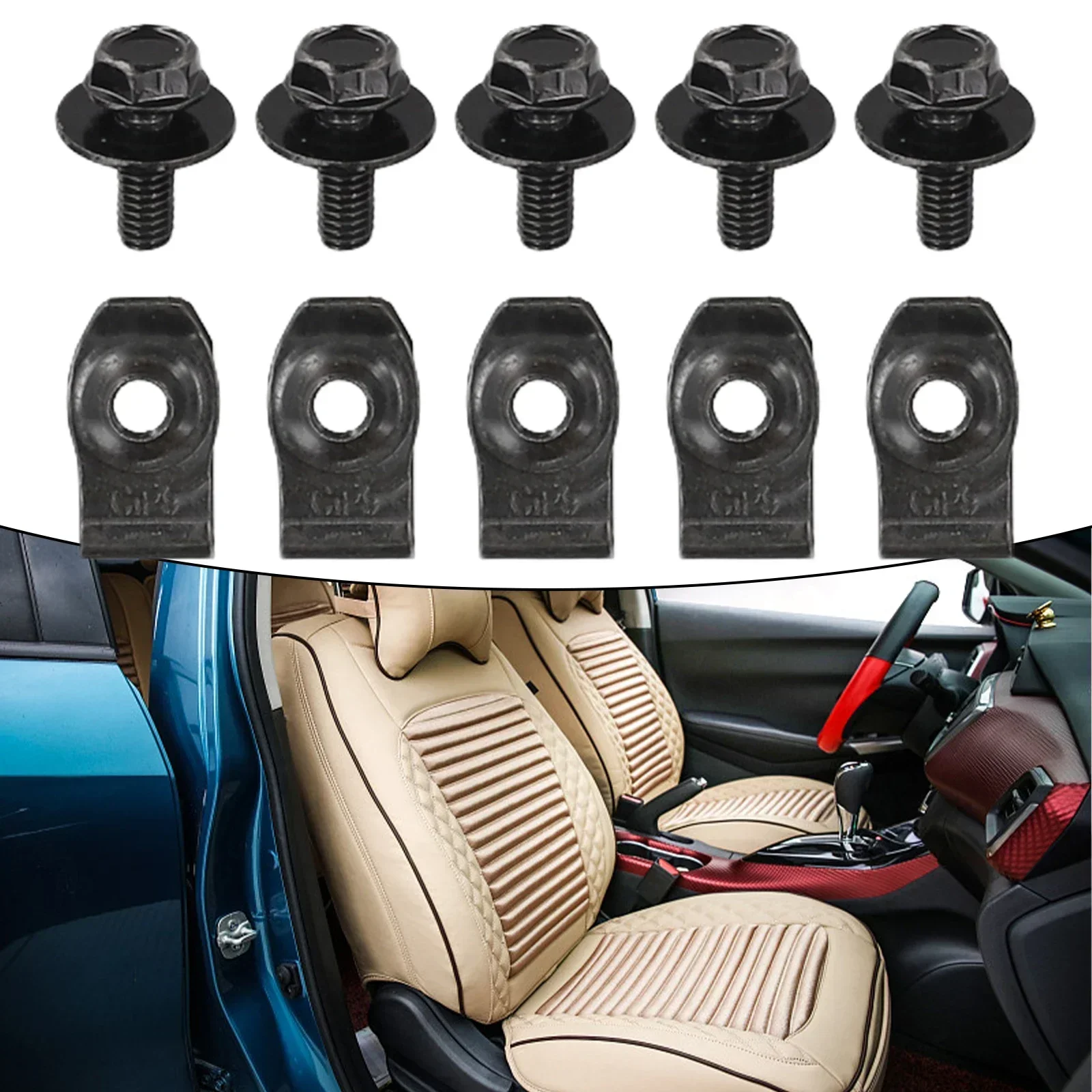 

Black Engine Under Fastener Parts Shield Splash Undertray Accessories Body Bolts Guard High Quality 10pcs Clips