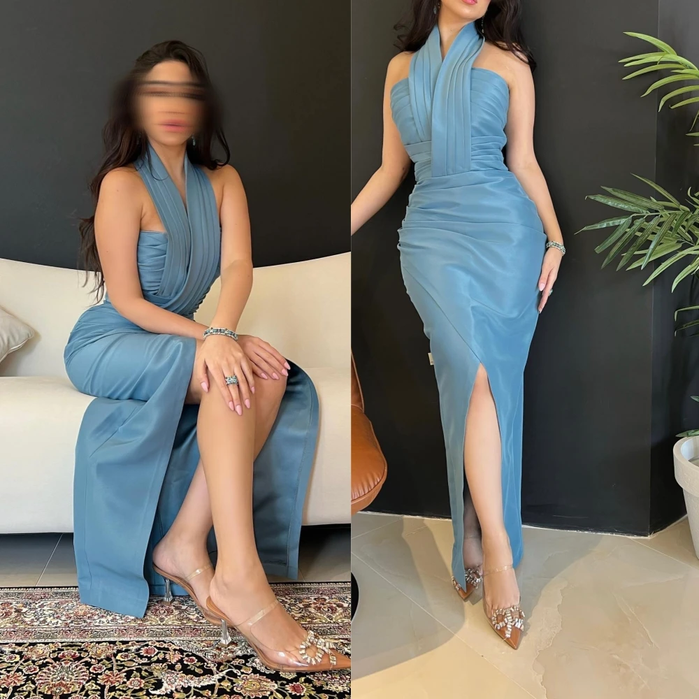 Sukienka wieczorowa na ramiączkach, elegancka, klasyczna, z temperamentem, w stylu gwiazd, wysokiej jakości, delikatna sukienka na przyjęcie.
