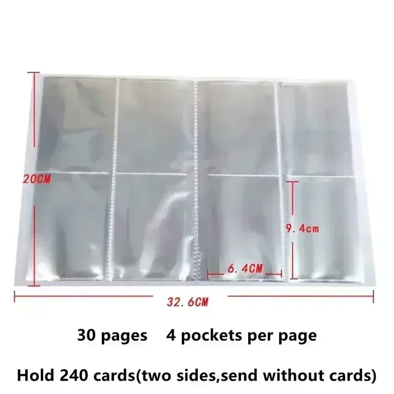 Global Best Selling Classic Anime Binder Anime Card Protective Cover Game Card Holder's Collection 240PCS Photo Album Gift image 6