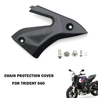 Para Trident660 Trident 660 2021-accesorios para motocicletas cubierta de protección de cadena Protector de piñón Protector de cadena cubierta de basculante