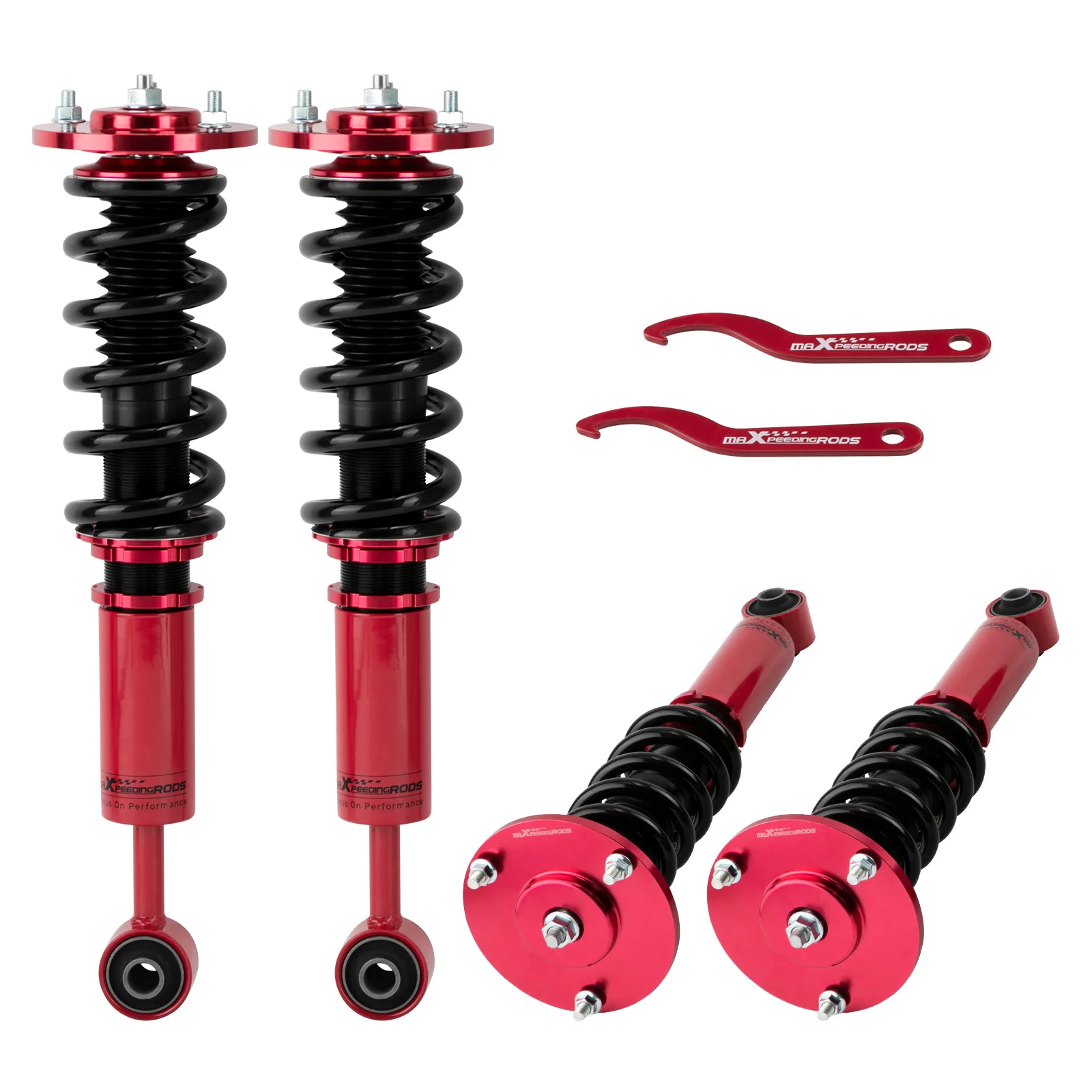 Maxpeedingrods Shocks Strut For Ford Expedition Lincoln Navigator 03-06 Coilover Suspension Coilovers Struts Lower Coils Spring