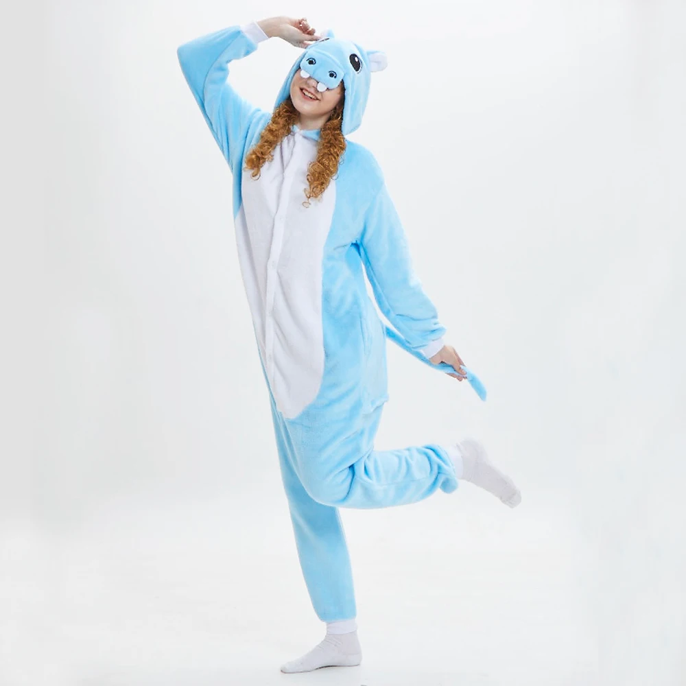 Animal Onesie Adult Jumpsuit Unisex One-Piece Pajamas Cosplay Funny Costume Plush Sleepwear for Halloween Christmas Costume