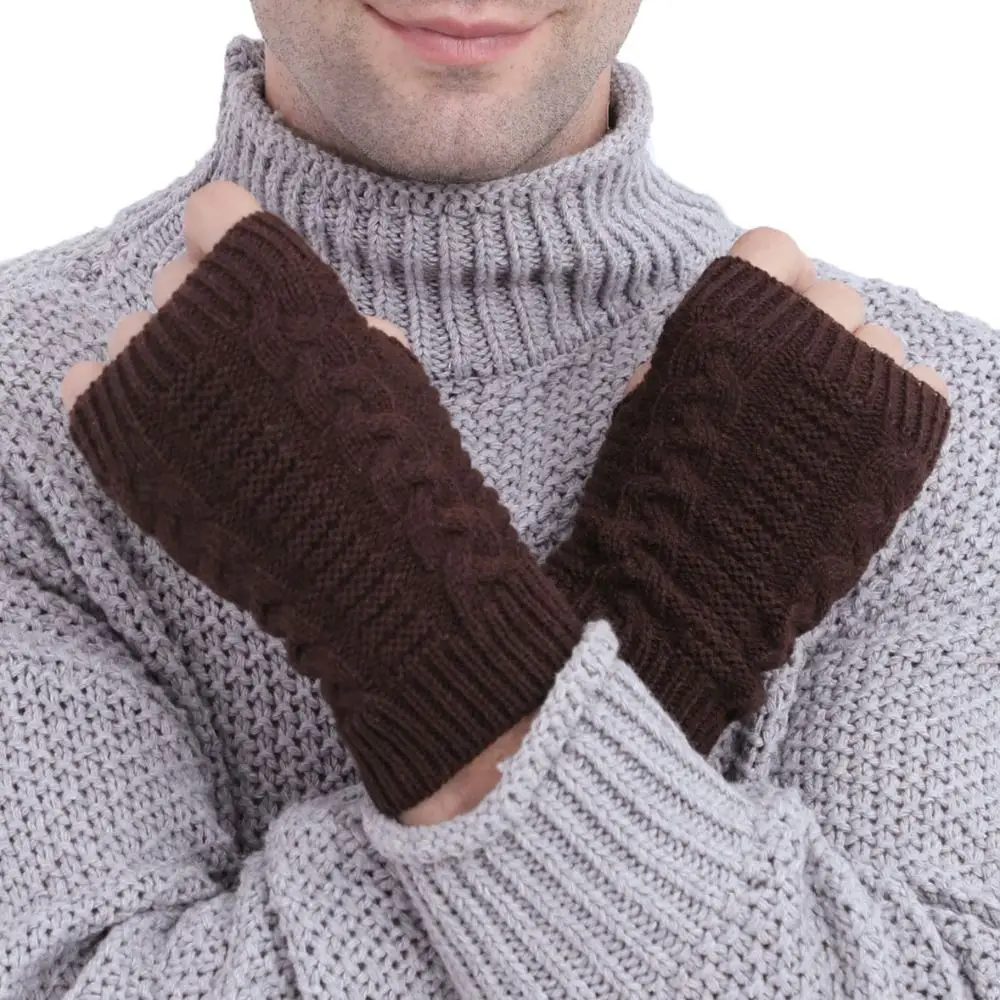 

Touch Screen Knitted Gloves Outdoor Riding Mittens Cycling Gloves Wool Gloves Korean Style Fingerless Half Finger Gloves Outdoor