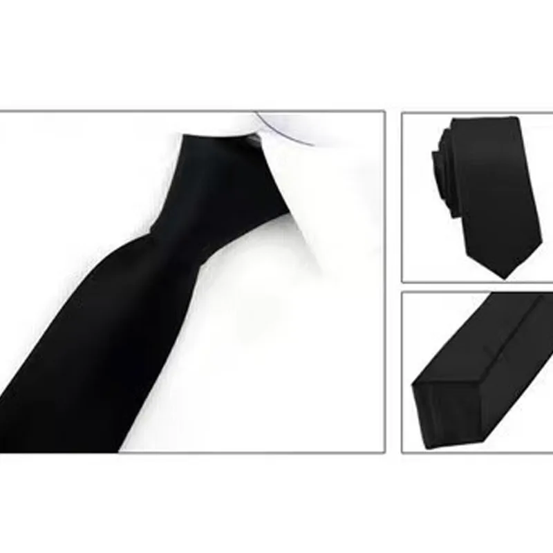 

Tie in stock 5cm Korean version men's English narrow casual plain group solid color