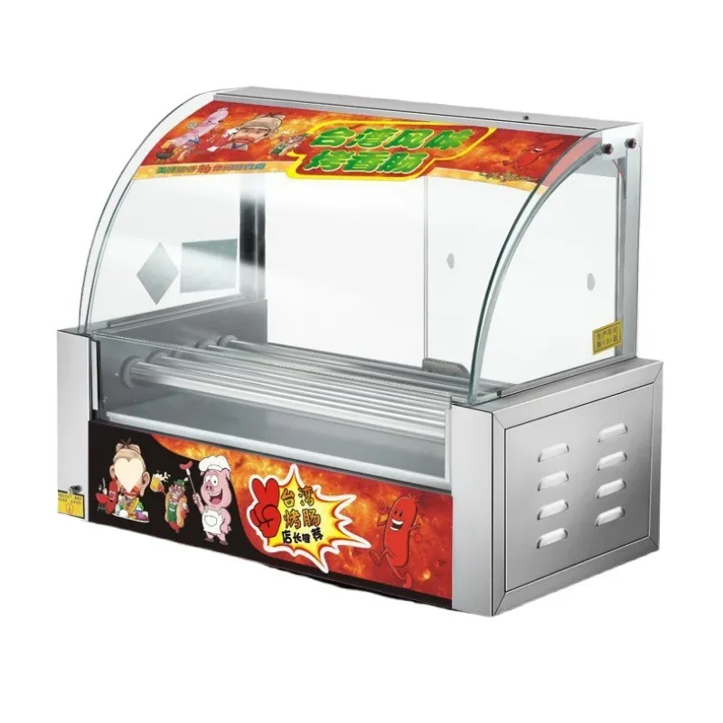 Commercial Automatic Stainless Steel Sausage Grill Machine Hot Dog Meatball and Pizza Grill Machine