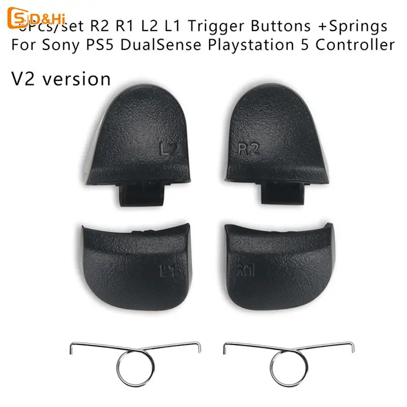 1Set PS5 R2 R1 L2 L1 Trigger Buttons with Springs for PS5 DualSense Playstation 5 Controller Repair Accessories