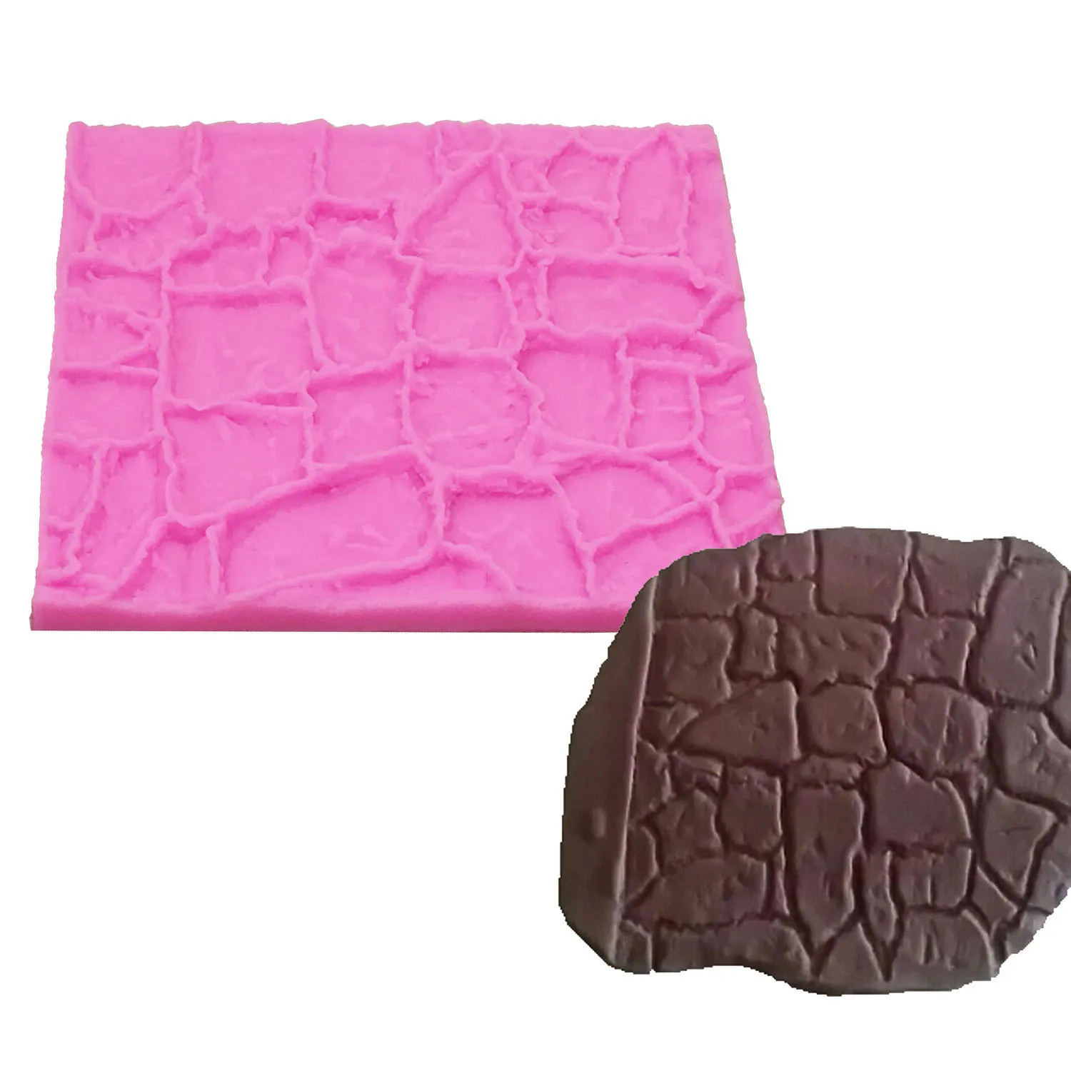 Square Lace Brick Cake Border Silicone Mold for Gummy Chocolate Candy Zebra Pattern Decorating Supplies