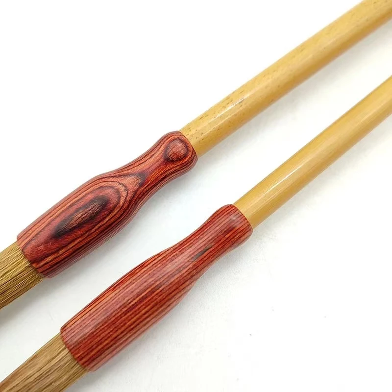 2pcs Long Hair Calligraphic Brush Set Weasel Hair Chinese Writing Brush for Cursive Script Caoshu Chinese Traditional Paintbrush