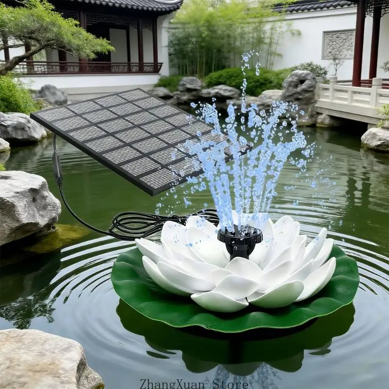 Beautiful Sun Floating Water Feature For Garden Pools With 1.5W Power Generation And low maintenance Cleaning 3XUF