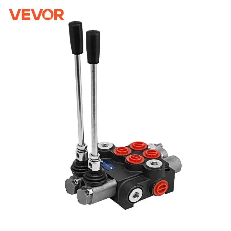 VEVOR 2/3 Carrete 11GPM 3600PSI Válvula de control hidráulico direccional Doble efecto Uso adecuado para motor de cilindro hidráulico de bomba