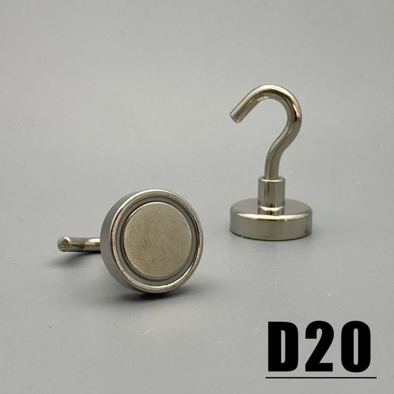 1/2/3/5Pcs Diameter 20mm Magnets Hook D20 hook Circular Heavy Duty Wall Hanger Strong Powerful magnet Magnetic Imanes